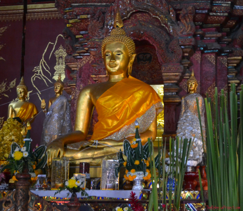 Buddha standing tall.