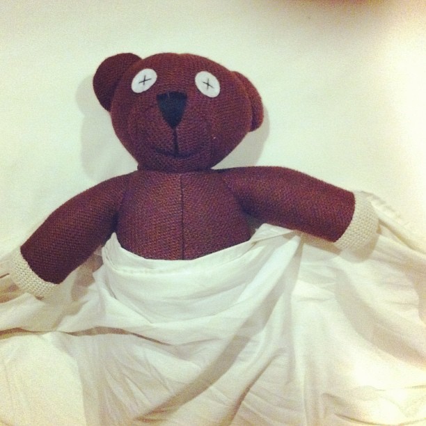 We don't buy trinkets when overseas as a rule. But we both fell in love with Teddy, so he's coming home with us. 
